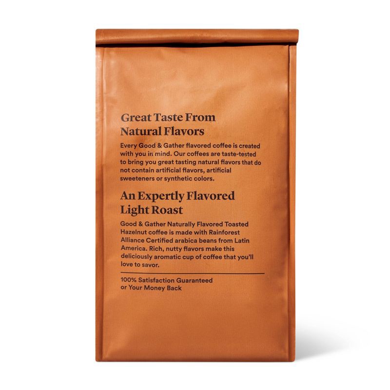 slide 3 of 4, Naturally Flavored Toasted Hazelnut Light Roast Ground Coffee - 12oz - Good & Gather™, 12 oz