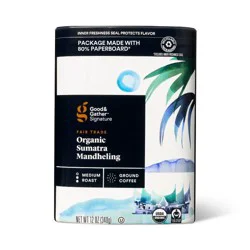 Signature Coffee Organic Sumatra Mandheling Medium Roast Ground Coffee - 12oz - Good & Gather™
