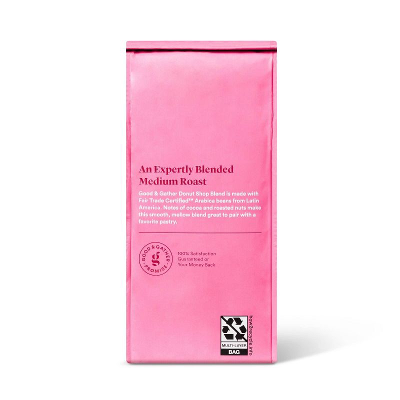 slide 3 of 4, Donut Shop Blend Medium Roast Ground Coffee - 12oz - Good & Gather™, 12 oz