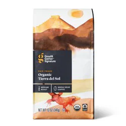 Signature Coffee Organic Tierra Del Sol Medium Roast Whole Bean Coffee - 12oz - Good & Gather™