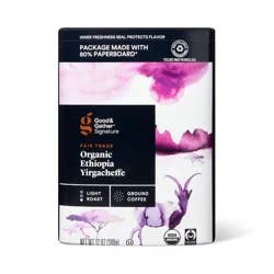 Signature Coffee Organic Ethiopian Yirgacheffe Light Roast Ground Coffee - 12oz - Good & Gather™