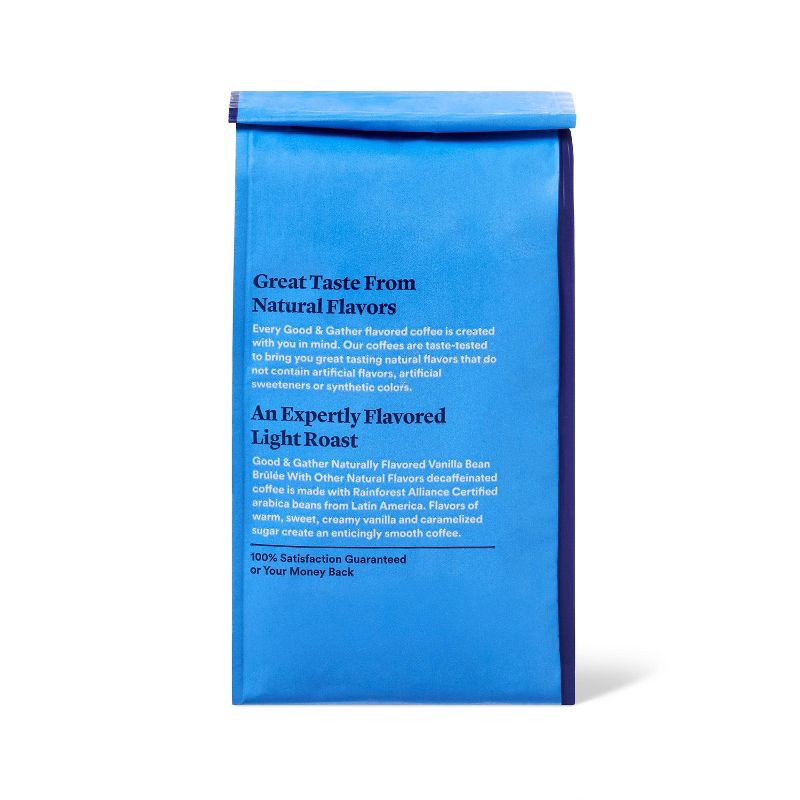 slide 2 of 4, Naturally Flavored Vanilla Bean Brulee Light Roast Ground Coffee - Decaf - 12oz - Good & Gather™, 12 oz