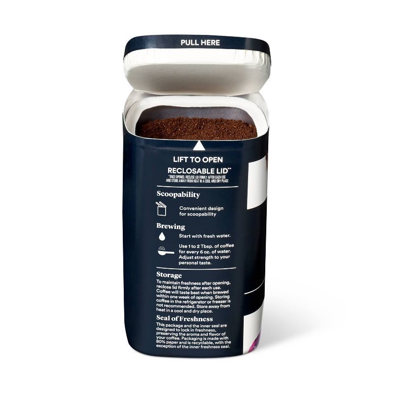 slide 2 of 4, Signature Coffee Organic Three Region Blend Medium Roast Ground Coffee - 12oz - Good & Gather™, 12 oz