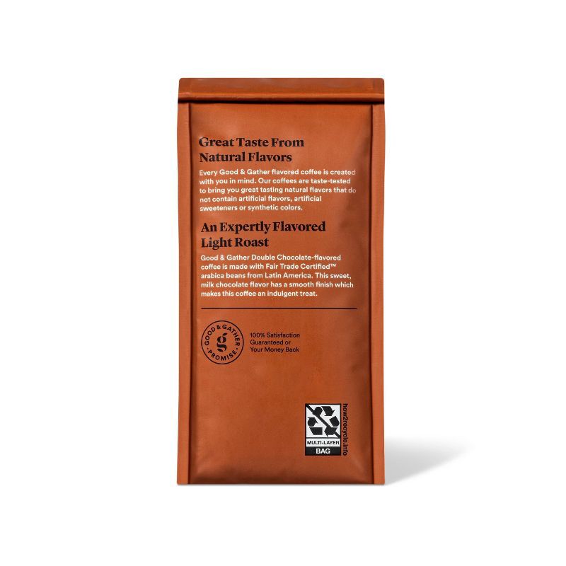 slide 3 of 4, Naturally Flavored Double Chocolate Light Roast Ground Coffee 12oz - Good & Gather™, 12 oz