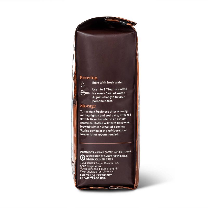 slide 4 of 4, Naturally Flavored Double Chocolate Light Roast Ground Coffee 12oz - Good & Gather™, 12 oz