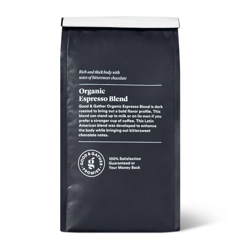 slide 2 of 4, Signature Coffee Organic Espresso Blend Dark Roast Whole Bean Coffee - 12oz - Good & Gather™, 12 oz
