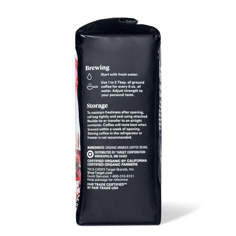 slide 4 of 4, Signature Coffee Organic Espresso Blend Dark Roast Whole Bean Coffee - 12oz - Good & Gather™, 12 oz
