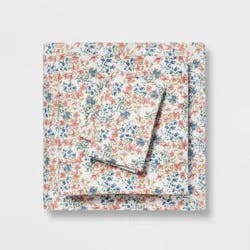 Twin/Twin XL Printed Performance 400 Thread Count Sheet Set Ditsy Floral - Threshold™: Cotton Sateen, 3-Piece Set, OEKO-TEX Certified