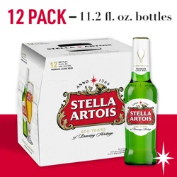 Stella Artois Premium Lager Beer 12 - 11.2 fl oz Bottles