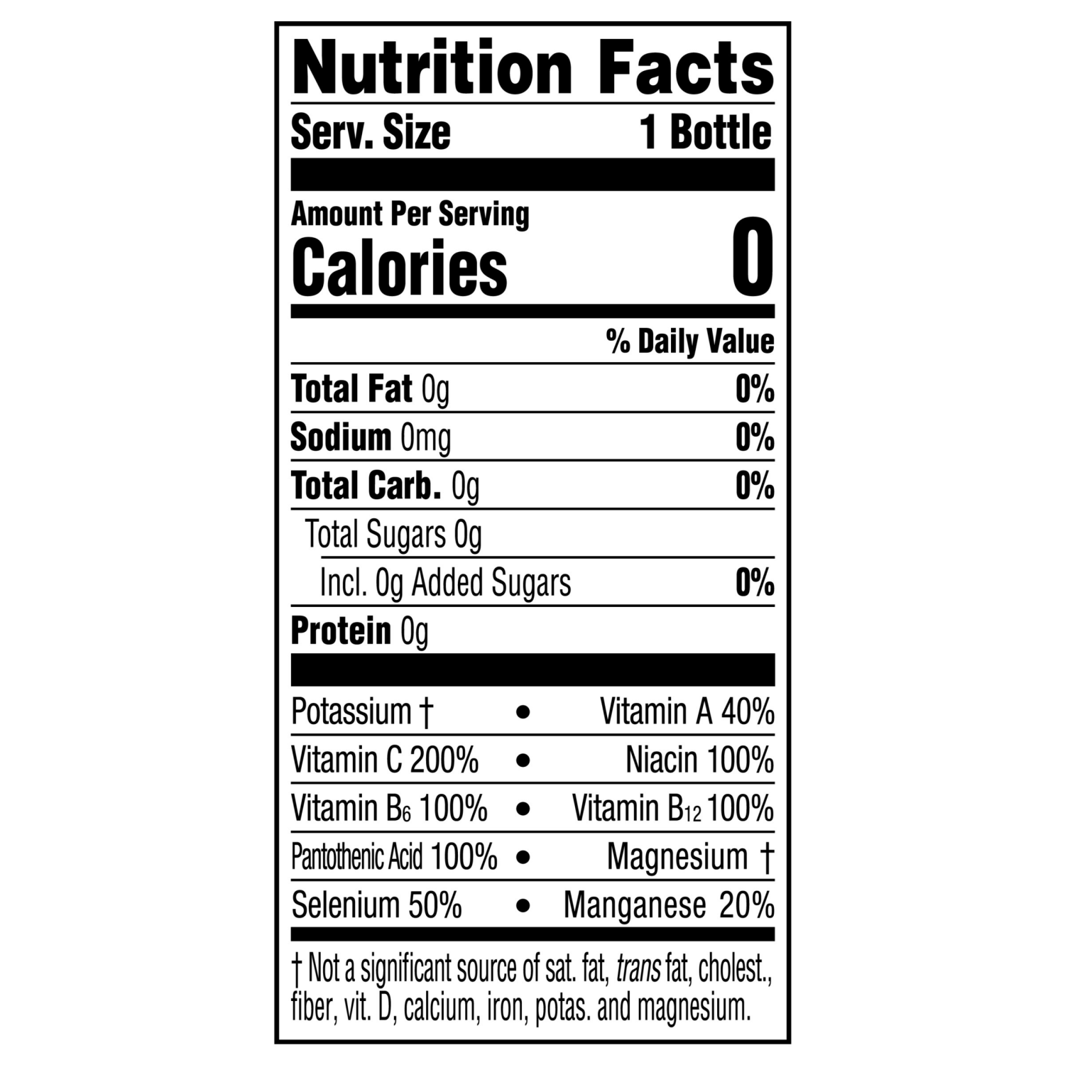 slide 7 of 8, Vitaminwater Zero Sugar Xxx, Electrolyte Enhanced Water W/ Vitamins, Açai-Blueberry-Pomegranate Drink, 20 Fl Oz, 20 fl oz