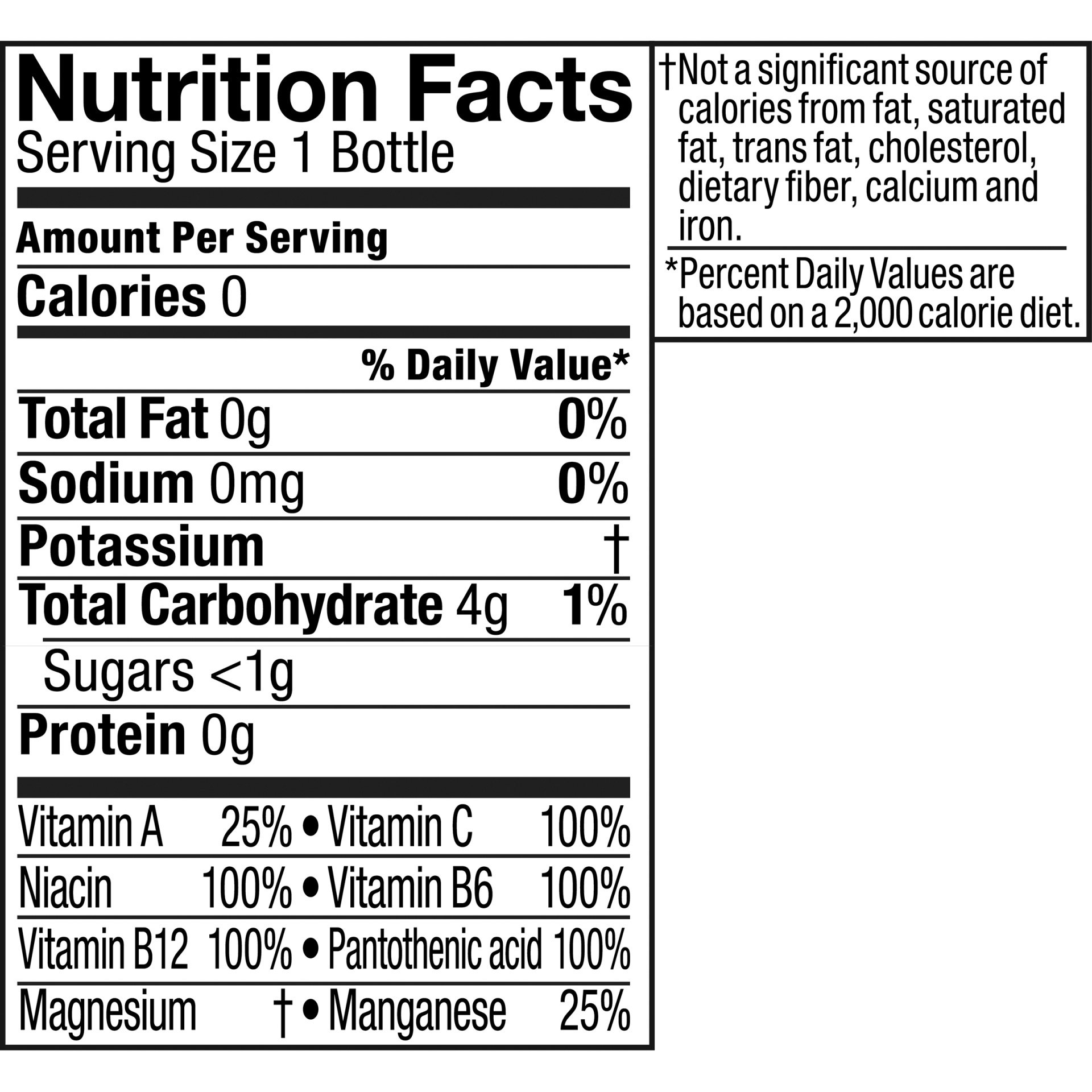 slide 2 of 2, Vitaminwater Zero Sugar Xxx, Electrolyte Enhanced Water W/ Vitamins, Açai-Blueberry-Pomegranate Drink, 20 Fl Oz, 20 fl oz