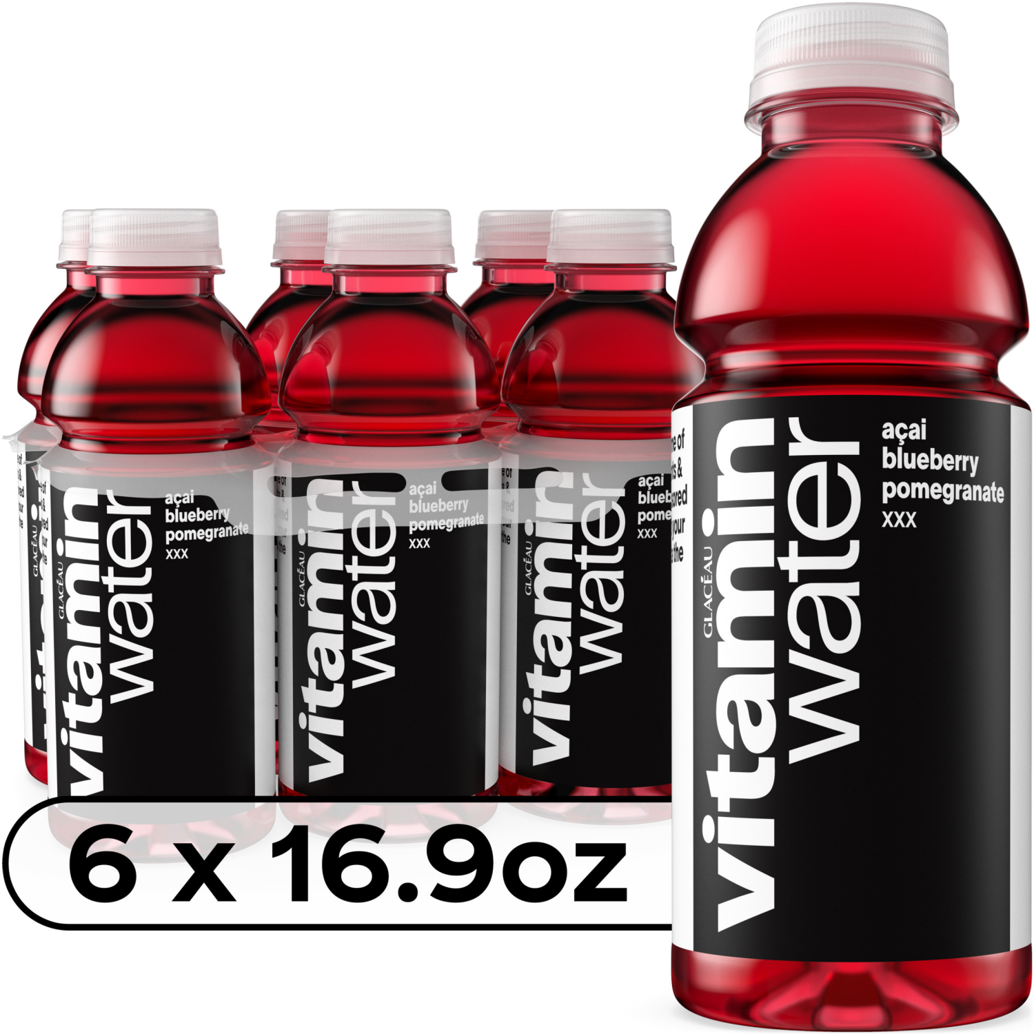 slide 1 of 7, vitaminwater Flavored Water, 6 ct; 16.9 oz