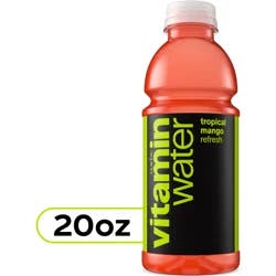 Vitaminwater Refresh Electrolyte Enhanced Water W/ Vitamins, Tropical Mango Drink, 20 Fl Oz