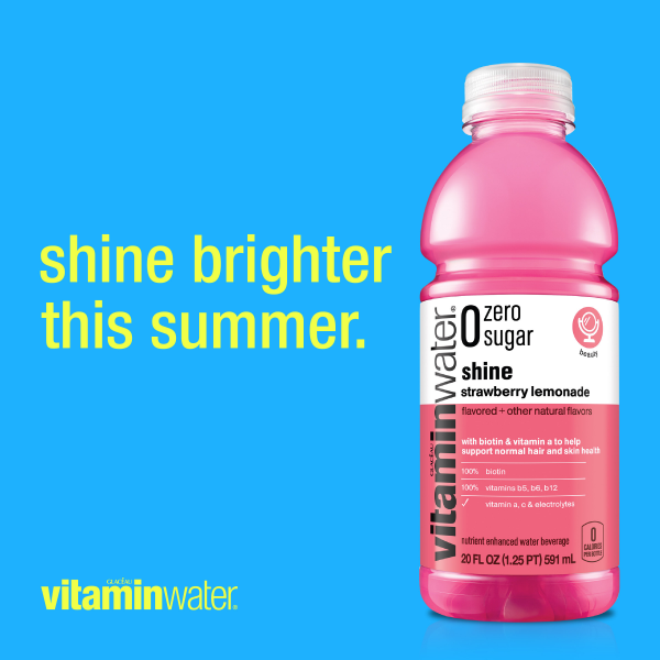 slide 13 of 25, Vitaminwater Zero Sugar Shine, Electrolyte Enhanced Water W/ Vitamins, Strawberry Lemonade Drink, 20 Fl Oz, 20 fl oz