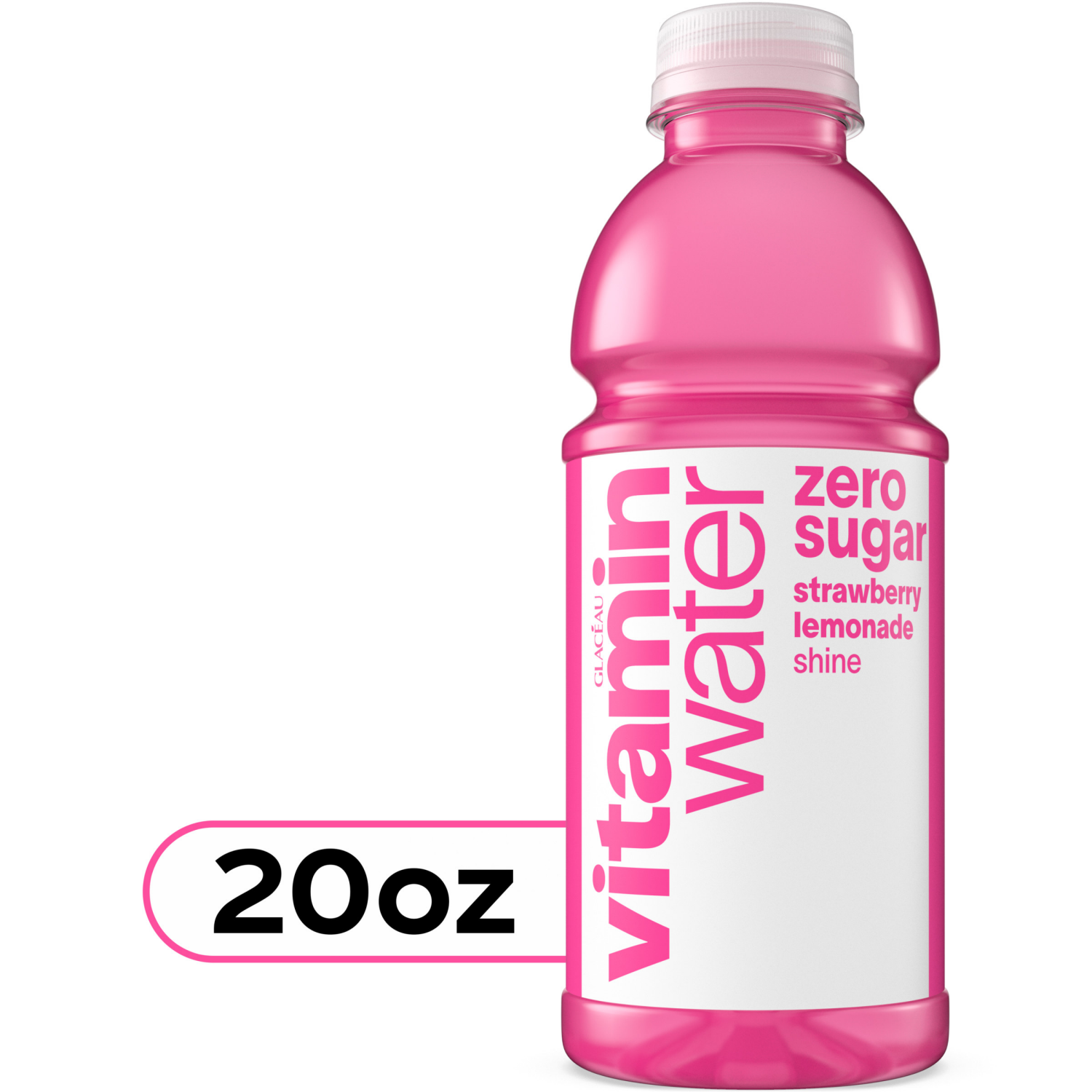 slide 1 of 5, Vitaminwater Zero Sugar Shine, Electrolyte Enhanced Water W/ Vitamins, Strawberry Lemonade Drink, 20 Fl Oz, 20 fl oz