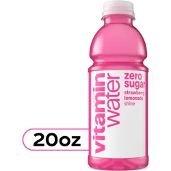 Vitaminwater Zero Sugar Shine, Electrolyte Enhanced Water W/ Vitamins, Strawberry Lemonade Drink, 20 Fl Oz
