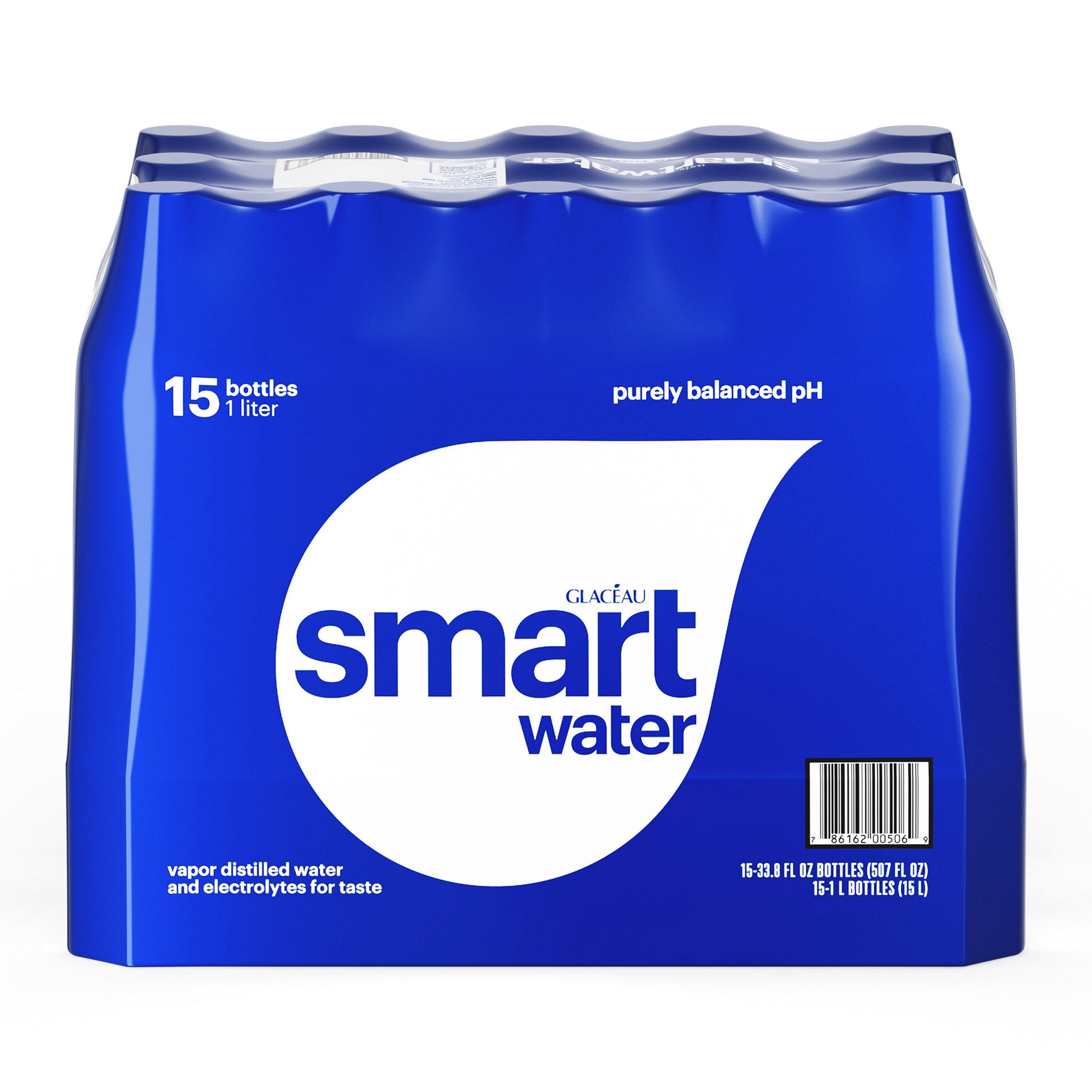 slide 1 of 1, Glaceau Smartwater, 1 L, 15 count, 