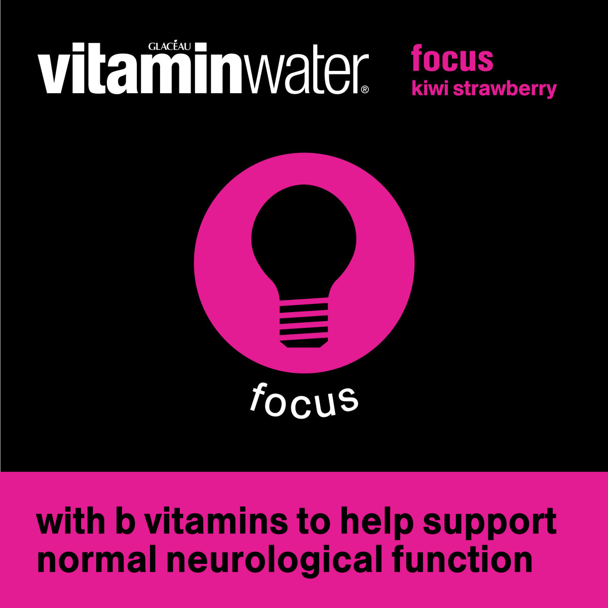 slide 25 of 25, Vitaminwater Focus Electrolyte Enhanced Water W/ Vitamins, Kiwi-Strawberry Drink- 20 fl oz, 20 fl oz