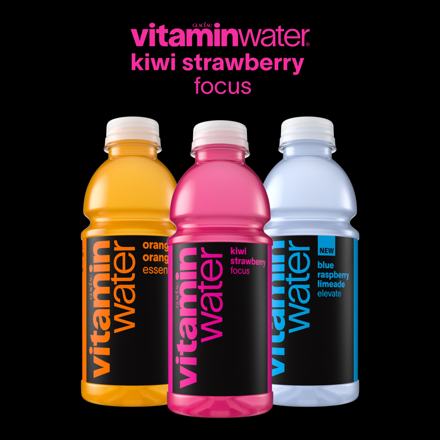 slide 5 of 7, Vitaminwater Focus Electrolyte Enhanced Water W/ Vitamins, Kiwi-Strawberry Drink- 20 fl oz, 20 fl oz