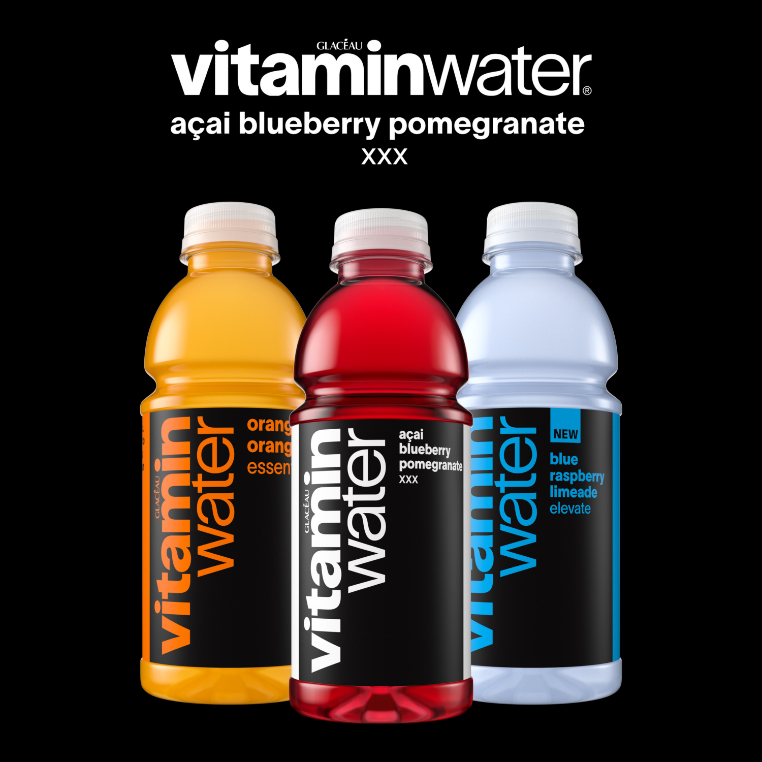 slide 5 of 7, Vitaminwater Xxx, Electrolyte Enhanced Water W/ Vitamins, Açai-Blueberry-Pomegranate Drink, 20 Fl Oz, 20 fl oz