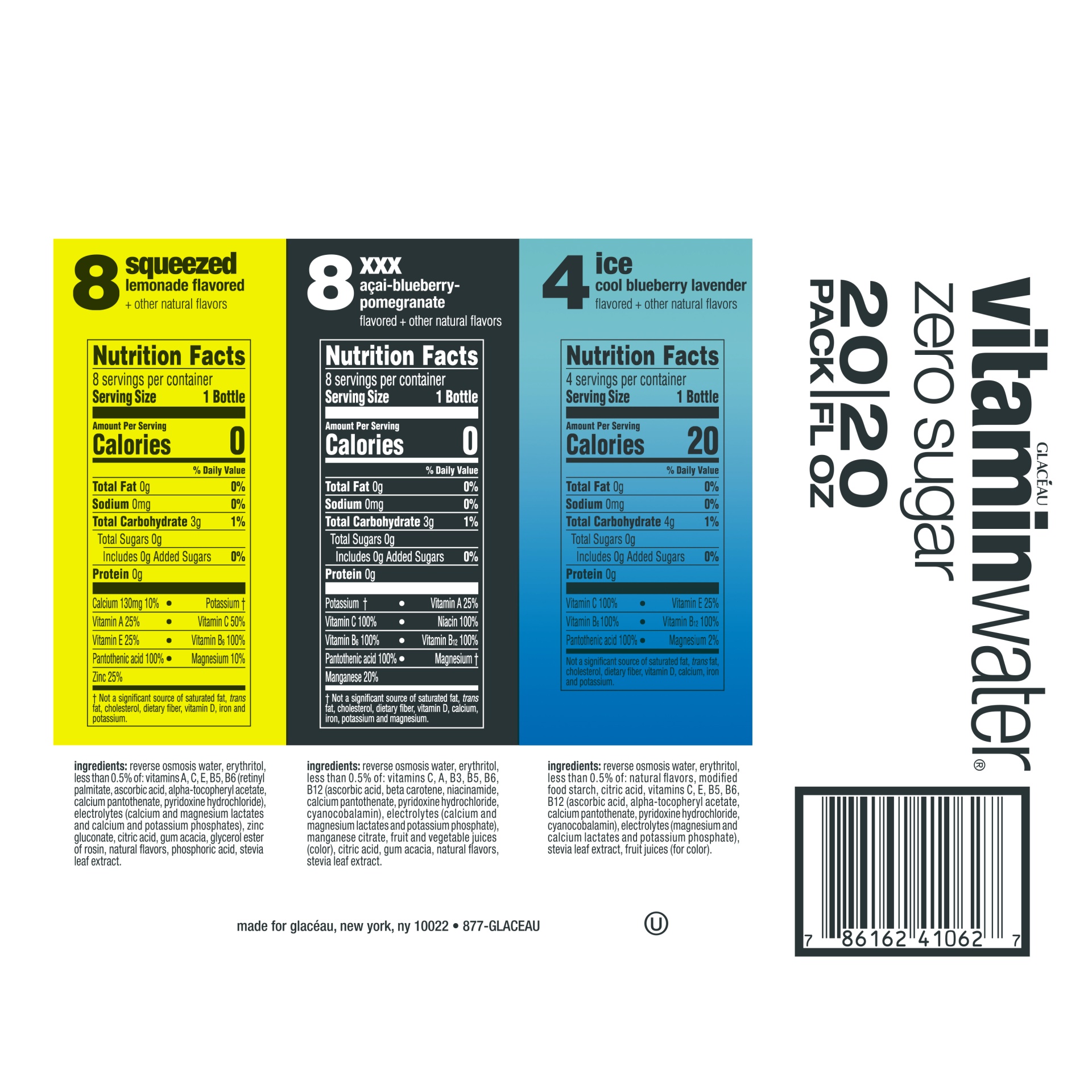 slide 2 of 5, vitaminwater Glaceau Vitamin Water Zero Variety Pack, 