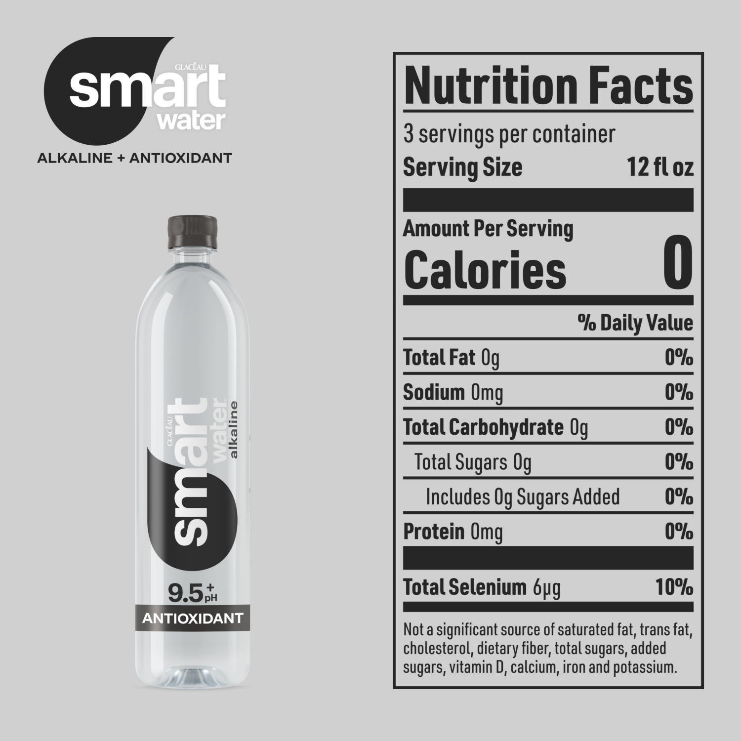 slide 4 of 6, Glaceau Smartwater Alkaline With Antioxidant Bottle, 33.8 fl oz, 33.8 fl oz