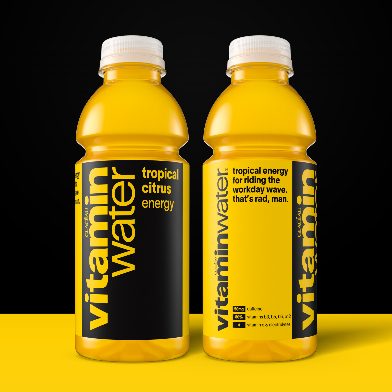 slide 2 of 5, vitaminwater energy, tropical citrus Bottles, 16.9 fl oz, 6 Pack, 6 ct