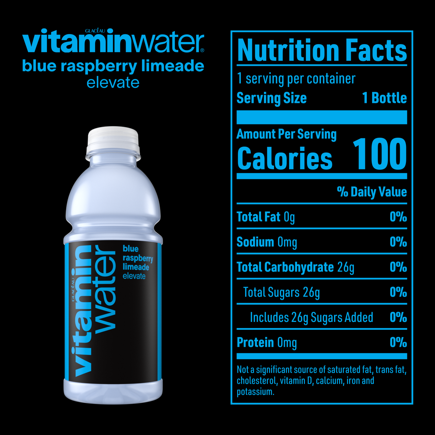 slide 6 of 6, Vitamin Water Blue Raspberry Lemonad - 20 oz, 20 oz