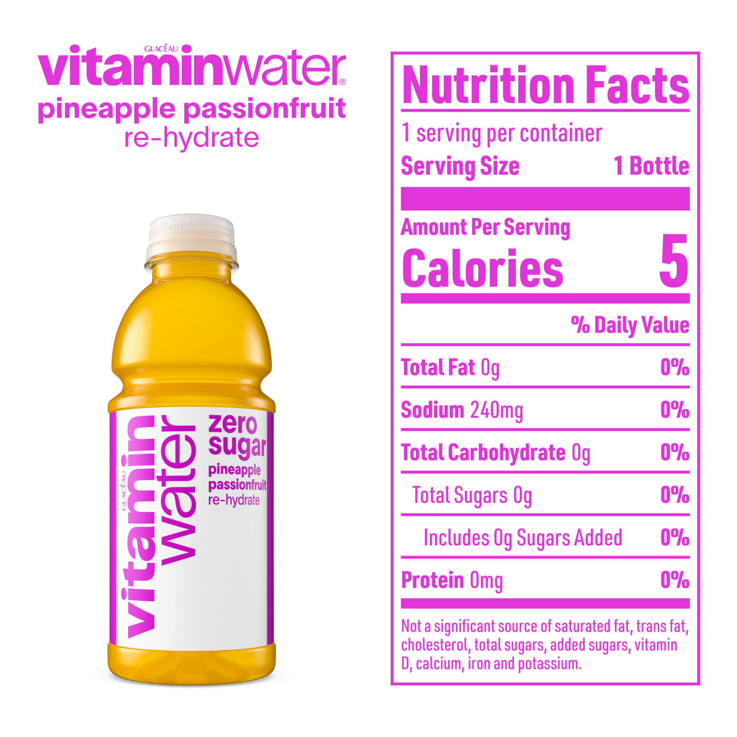 slide 6 of 6, Vitamin Water 0 Sgr Rehydrate, 20 oz