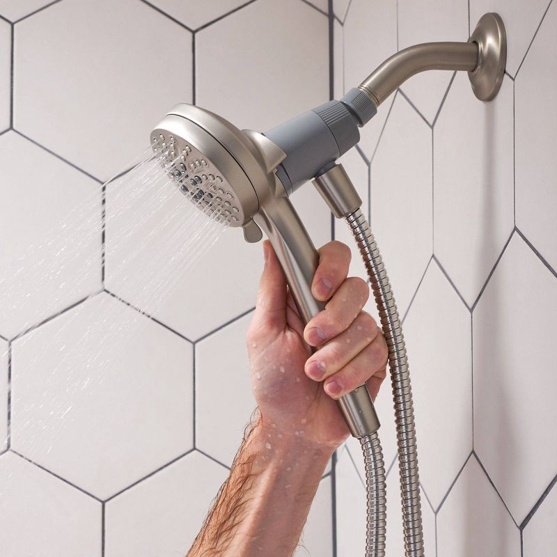 slide 8 of 11, Magnetix Engage 6-Function Dial Handheld Showerhead Chrome - Moen: EPA WaterSense, 59" Hose, 1.75 GPM, 1 ct