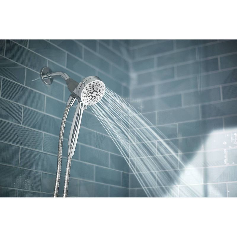 slide 9 of 11, Magnetix Engage 6-Function Dial Handheld Showerhead Chrome - Moen: EPA WaterSense, 59" Hose, 1.75 GPM, 1 ct