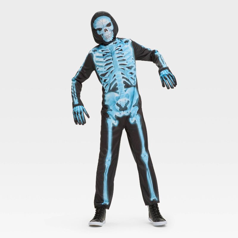 slide 1 of 1, Kids' X-Ray Skeleton Halloween Costume Jumpsuit with Accessories M - Hyde and EEK! Boutique™, 1 ct