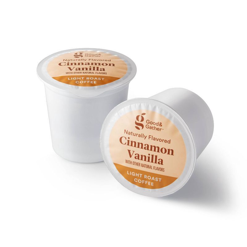 slide 2 of 4, Naturally Flavored Cinnamon Vanilla Light Roast Coffee - 16ct Single Serve Pods - Good & Gather™, 16 ct