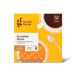 Breakfast Blend Light Roast Coffee Pods - 16ct - Good & Gather™