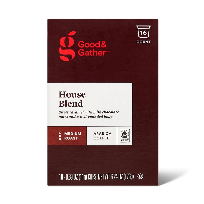 slide 4 of 4, House Blend Medium Roast Coffee - 16ct Single Serve Pods - Good & Gather™, 16 ct