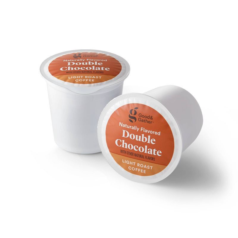 slide 2 of 4, Naturally Flavored Double Chocolate Light Roast Coffee -16ct Single Serve Pods - Good & Gather™, 16 ct