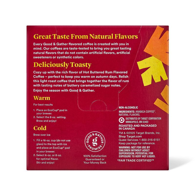 slide 2 of 4, Hot Buttery Rum Light Roast Coffee - 16ct Single Serve Pod - Good & Gather™, 16 ct