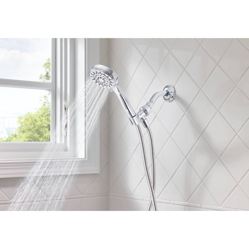 slide 3 of 11, Ignite 5-Function Handheld Showerhead Chrome - Moen: EPA WaterSense, 60" Hose, 1.75 GPM, Massage & Rain Settings, 1 ct
