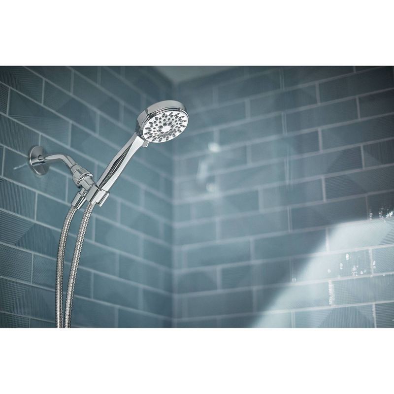 slide 10 of 11, Ignite 5-Function Handheld Showerhead Chrome - Moen: EPA WaterSense, 60" Hose, 1.75 GPM, Massage & Rain Settings, 1 ct