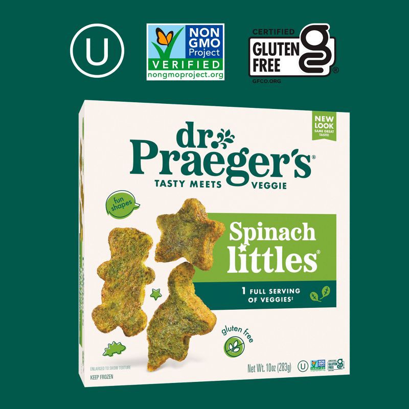 slide 3 of 6, Dr. Praeger's Frozen Gluten Free Spinach Littles - 10oz, 10 oz