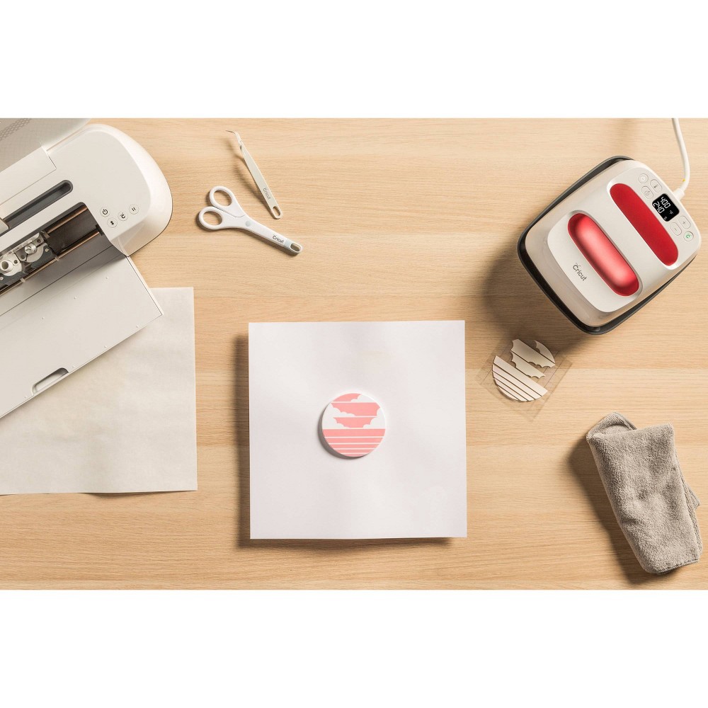 slide 2 of 10, Cricut Round Ceramic Blank Coaster Set - 4pk, 4 ct