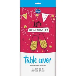 Kroger Lollipop Pink Plastic Table Cover