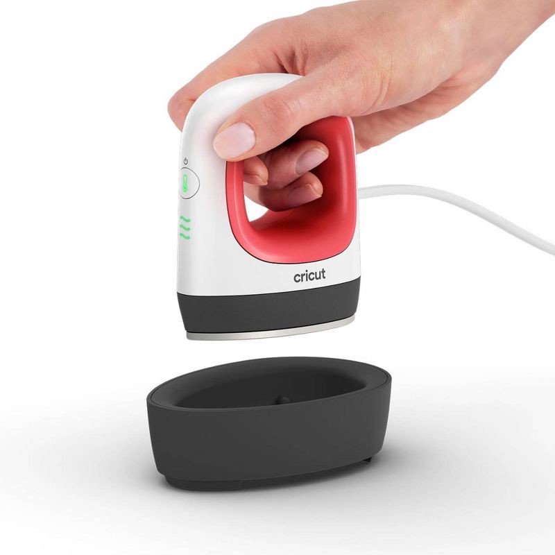 slide 11 of 14, Cricut EasyPress Mini Red: Small Heat Press Machine, Electric Craft Tool, Automatic Shut-Off, Metal & Plastic, 1 ct