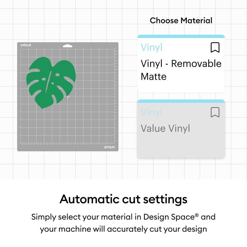 slide 5 of 9, Cricut Premium Vinyl Removable - Essentials 12x12": Multicolor Craft Cutting Material, Compatible with All Cricut Machines, 1 ct