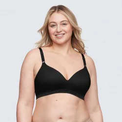 Simply Perfect by Warner's Women's Supersoft Wirefree Bra - Black 36B: Medium Support, Padded Wireless, Adjustable Straps