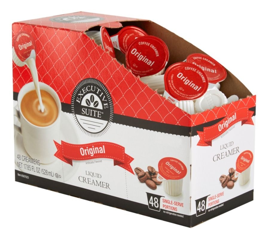 slide 10 of 10, Executive Suite Original Liquid Coffee Creamers, 0.38 Oz, Box Of 48 Creamers, 48 ct