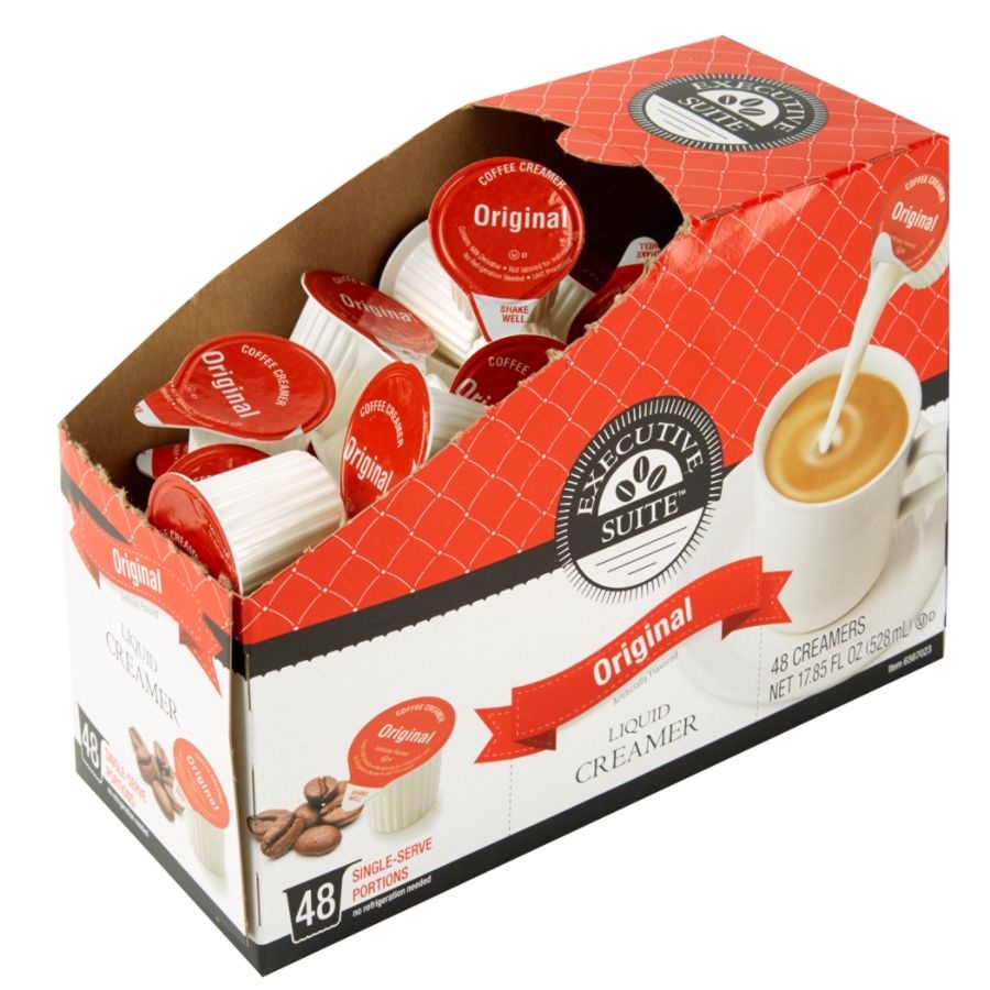 slide 6 of 10, Executive Suite Original Liquid Coffee Creamers, 0.38 Oz, Box Of 48 Creamers, 48 ct