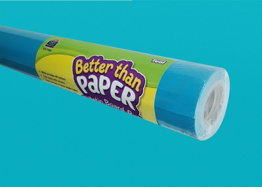 slide 2 of 2, Teacher Created Resources Better Than Paper Bulletin Board Roll, 48'' X 12', Teal, 1 ct