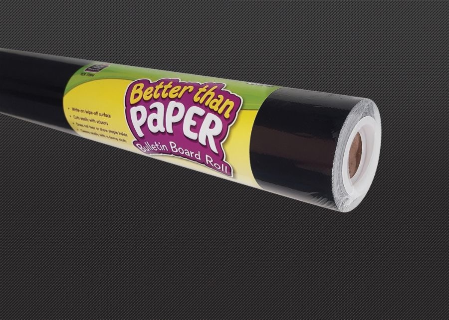 slide 2 of 2, Teacher Created Resources Better Than Paper Bulletin Board Roll, 48'' X 12', Black, 48 in