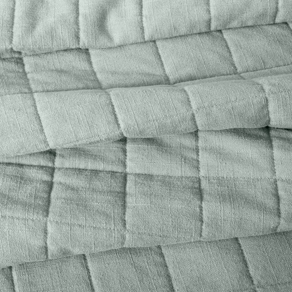 Casaluna Heavyweight Linen Blend Quilt Full/Queen good Sage Green